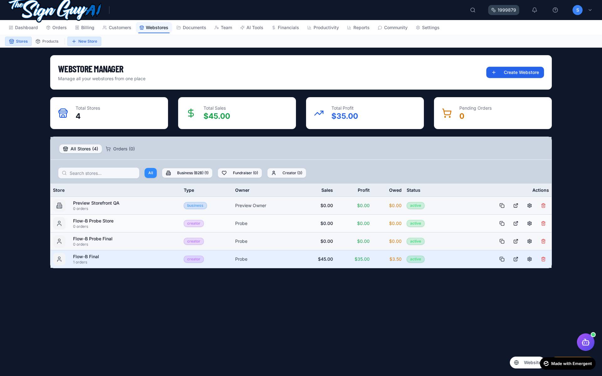 Webstore Manager
